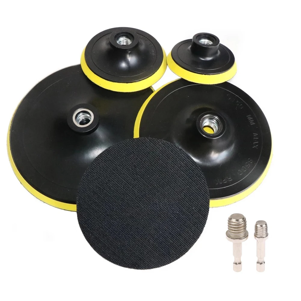 3/4/5/6/7 Inch Sanding Disc Backing Pad With 10/14mm Drill Rod Self-adhesive Sander Pad Electric Polishing Machine Accessories-sanding pad