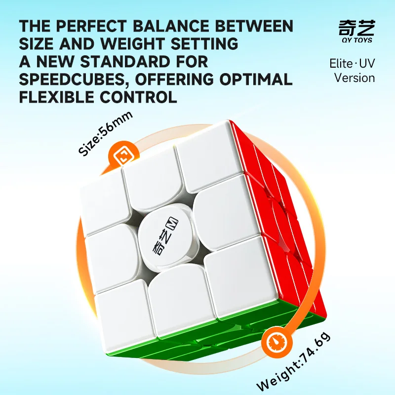 [CubeFun]QiYi M PRO-Elite Version 3x3x3 Magnetic UV Magic Cube Professional 3x3 Speed Puzzle Children's Educational toys 4