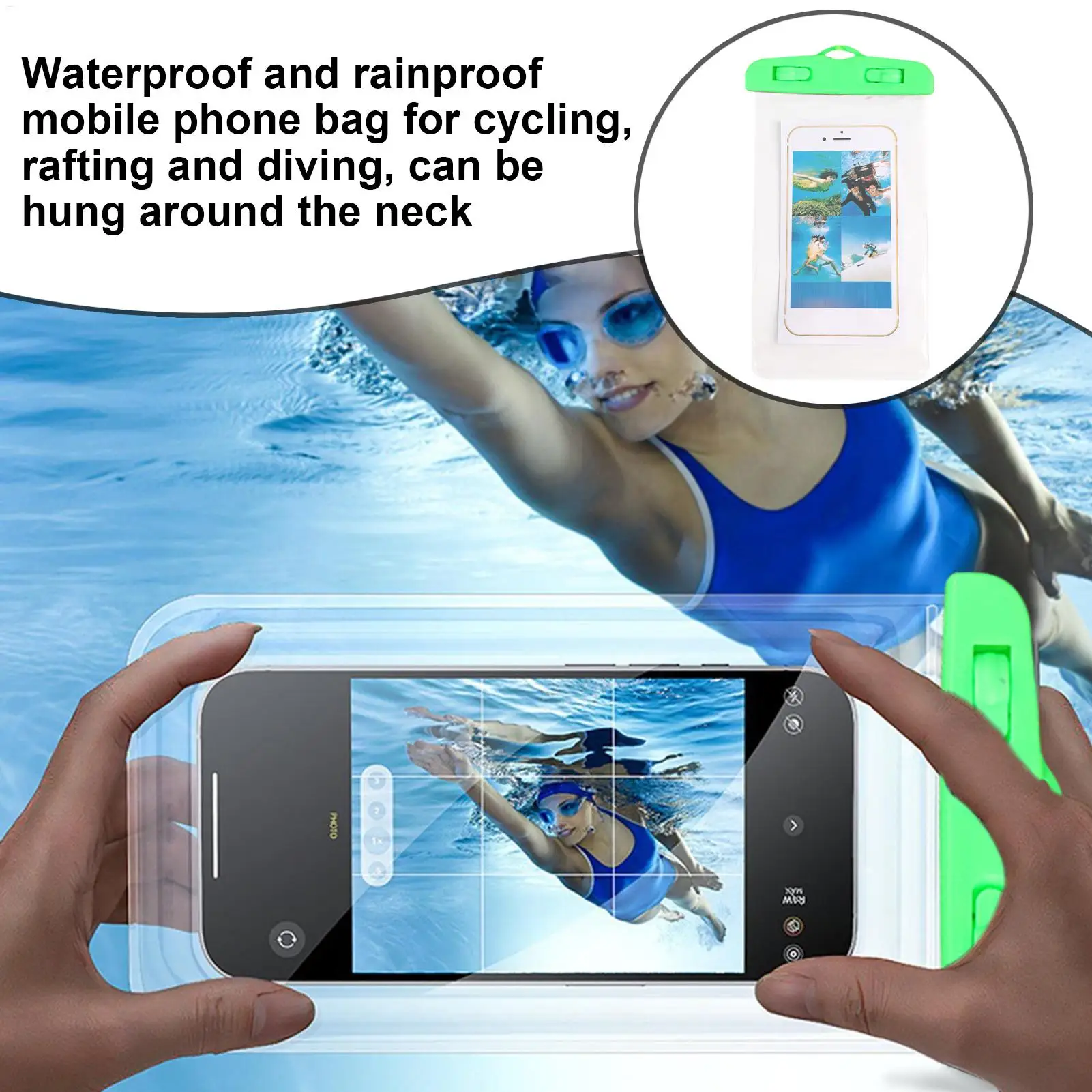 Waterproof Phone Bag Boating Activity Cellphone Holder Touchscreen Clear Phone Pouch With Lanyard For Rafting Kayaking Fishing