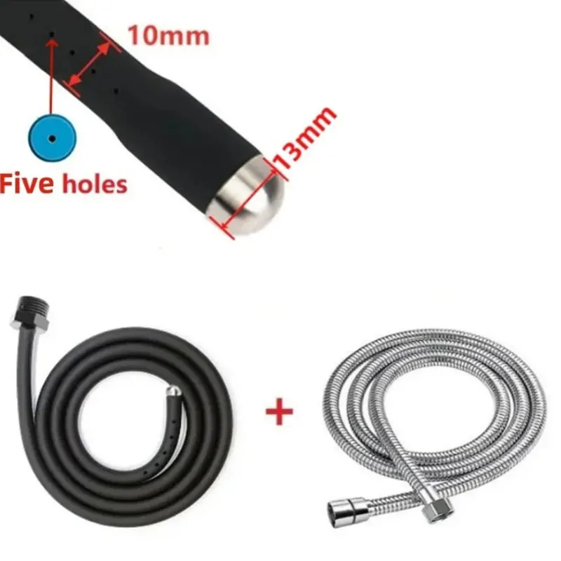 Silicone Enema Douche Bidet Syringe Shower Cleaning Head Side Opening Tip Faucet Bathroom Accessories 3