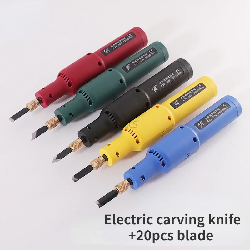 Mini Wooden Chisel Electric Drill Tool Electric Carving Machine Woodworking Precision Carving Electric Carve Knife Hand Tools