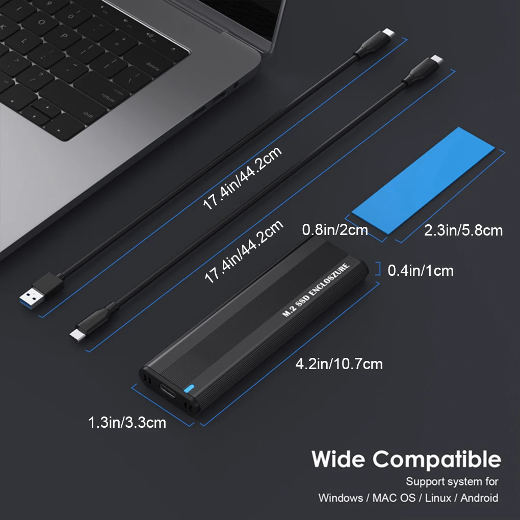 NVME   ϵ ũ M 2 to USB CŸ 3 1 ̺  ũ ڽ, 5 10Gbps M2 SSD ̽,   5Gbps SATA