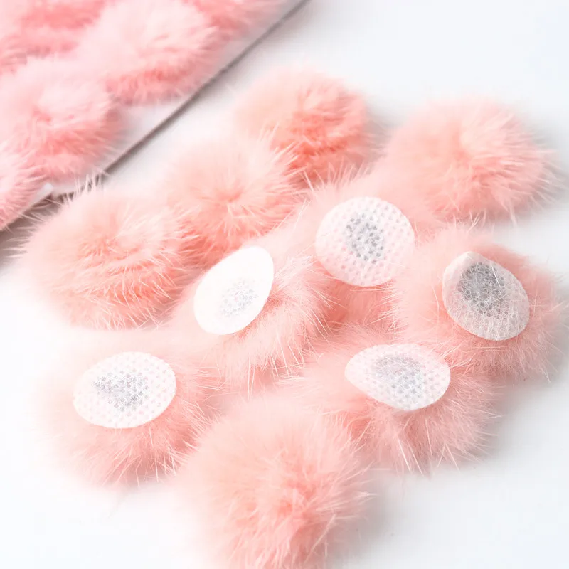 Color Pom Poms Bag Ornaments Real Plush Jewelry Fox Fur Ball Car Keychain Hairpin Diy Material Bag Handmade Accessories 2.5Cm jewelry making supplies pom poms craft supplies doll handmade accessories fluffy ball accessories craft supplies