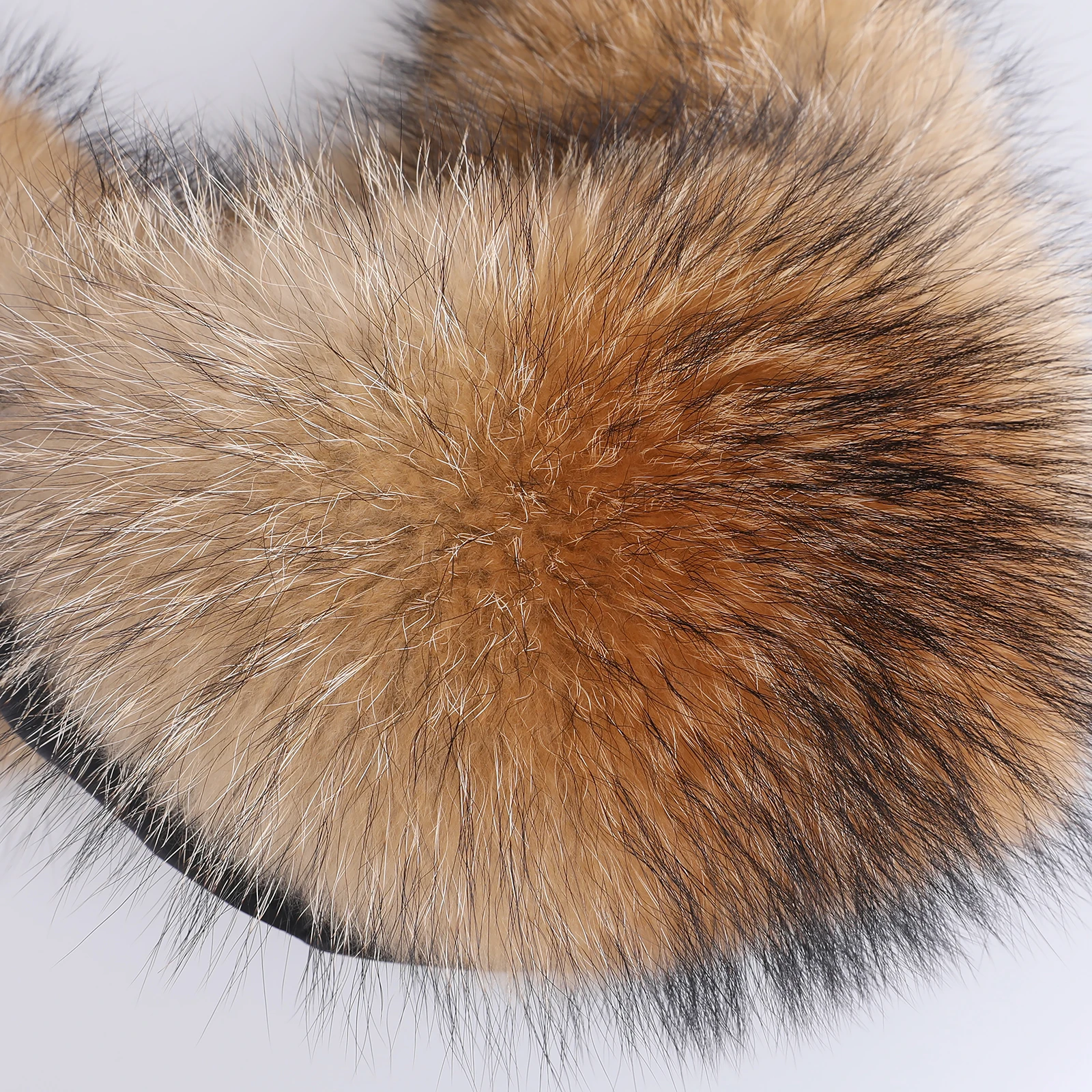 Unisex Winter Fur Hat 100% Real Raccoon Fox Fur Ushanka Hat Russian Caps Ski Hunting Bomber Hats Winter Hat Fur Hat