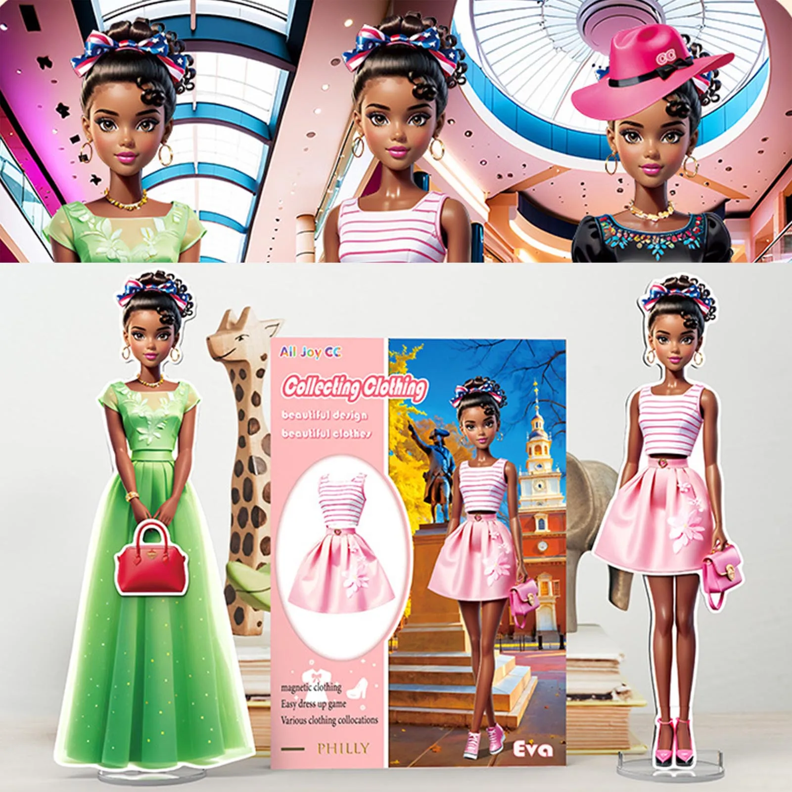 Magnetic Dress Up Pretend Play Toys Fun Princess DIY Dress Up Games Educational Gift for Kids Girls Birthday Christmas Gifts