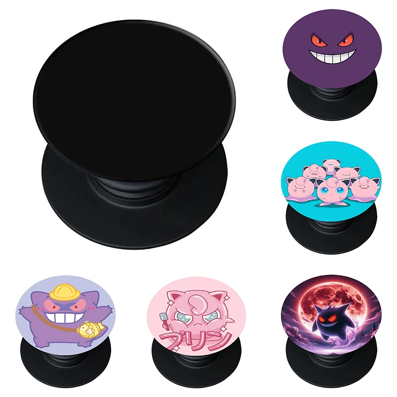 Gengar Popping Black Phone Socket Grip and Stand Holder - Popular Universal Mobile Accessory