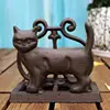 Rustic Cat Cast Iron Standing Napkin Holder European Home Table Bird Fork Spoon Metal Tissue Paper Holder Business Card Holders 5