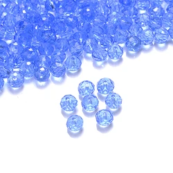 Cicifu Mix Green Faceted Crystal Glass Beads - Assorted Sizes and Quantities - 6mm(40pcs) (Blue)