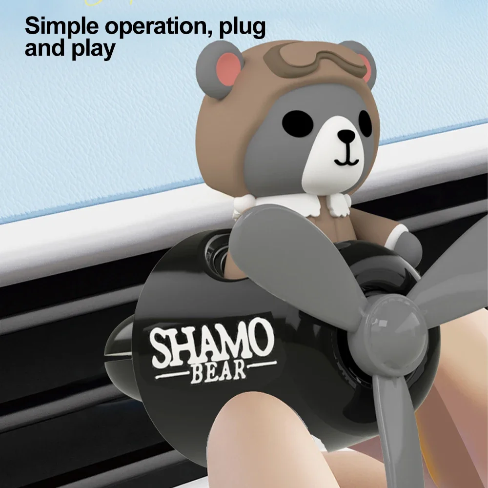 Car Air Freshener Cat Dog Pilot Rotating Propeller Outlet Fragrance Interior Perfume Diffuse Auto Accessories Air Fresheners car air freshener car air fresheners car perfume ornament car decoration
