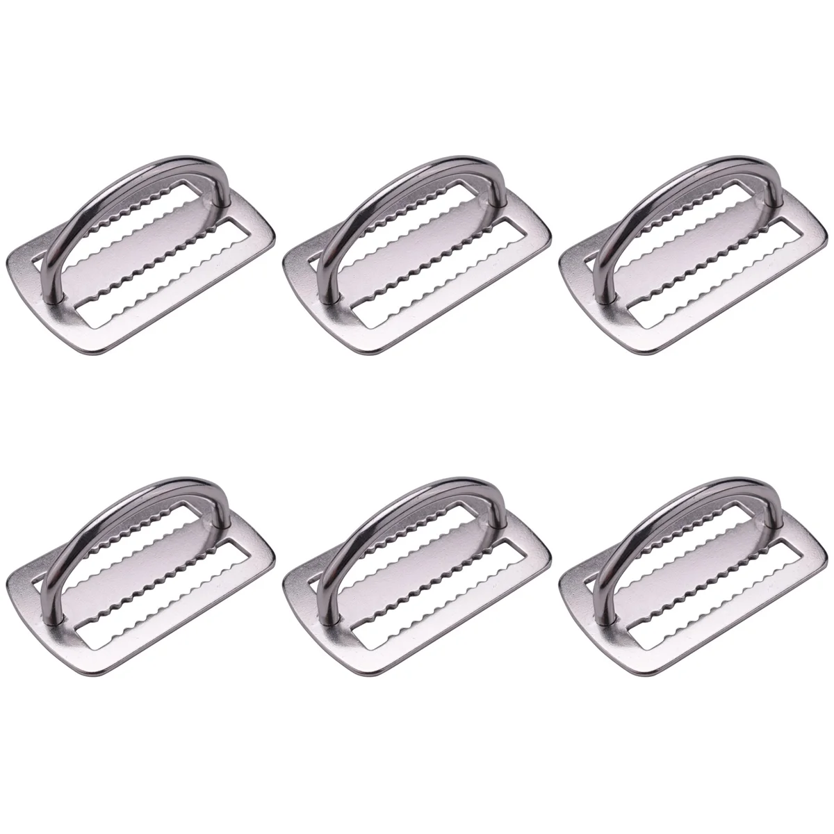 BAAU 6X 316 Stainless Steel D Ring Buckle Scuba Diving Weight Belt Keeper for 5cm Weight Belt Surfing Swimming Sport