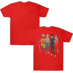 Gorillazs Graphic Unisex Cotton T - Shirt - Music Inspired Hip Hop & Gothic Style Top - XS (Red)