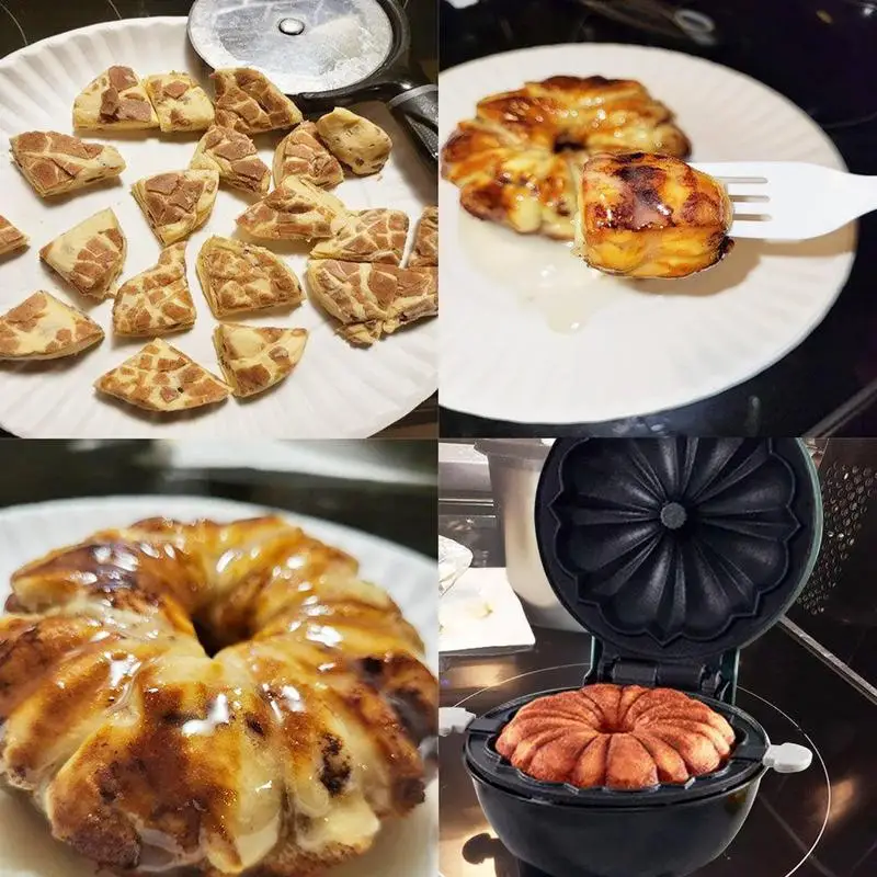 cake waffle maker Mini Maker Individual Cake Waffles Hash Browns Keto Chaffles Easy to Clean Non-Stick Surfaces 4 Inch