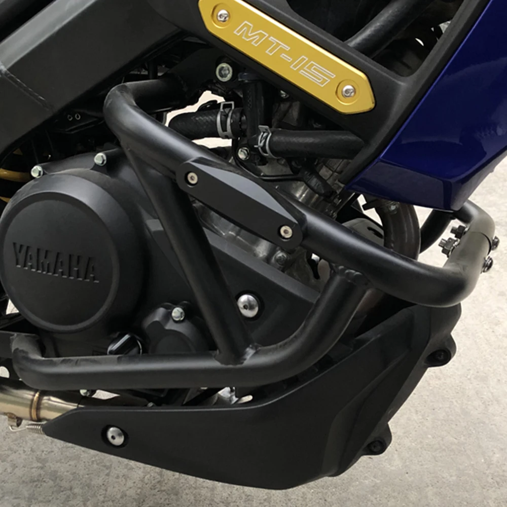MTKRACING 크래시 바, 야마하 MT-15 2018-2024 오토바이 범퍼 엔진 가드 크래시 바, 바디 프레임 보호대 액세서리