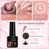 LILYCUTE 6Pcs/Set 7ML Gel DIY Nail Polish Bright Pink Semi Permanent Soak Off UV LED Gel Varnish Nail Art Design Manicure Kit 5