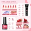 COSCELIA 12PCS Gel Nail Polish Kit With UV Nail Lamp Soak OFF Gel Nail Kit 5PCS Base&Top Coat Set Gel Polish Nail Tool Set 4