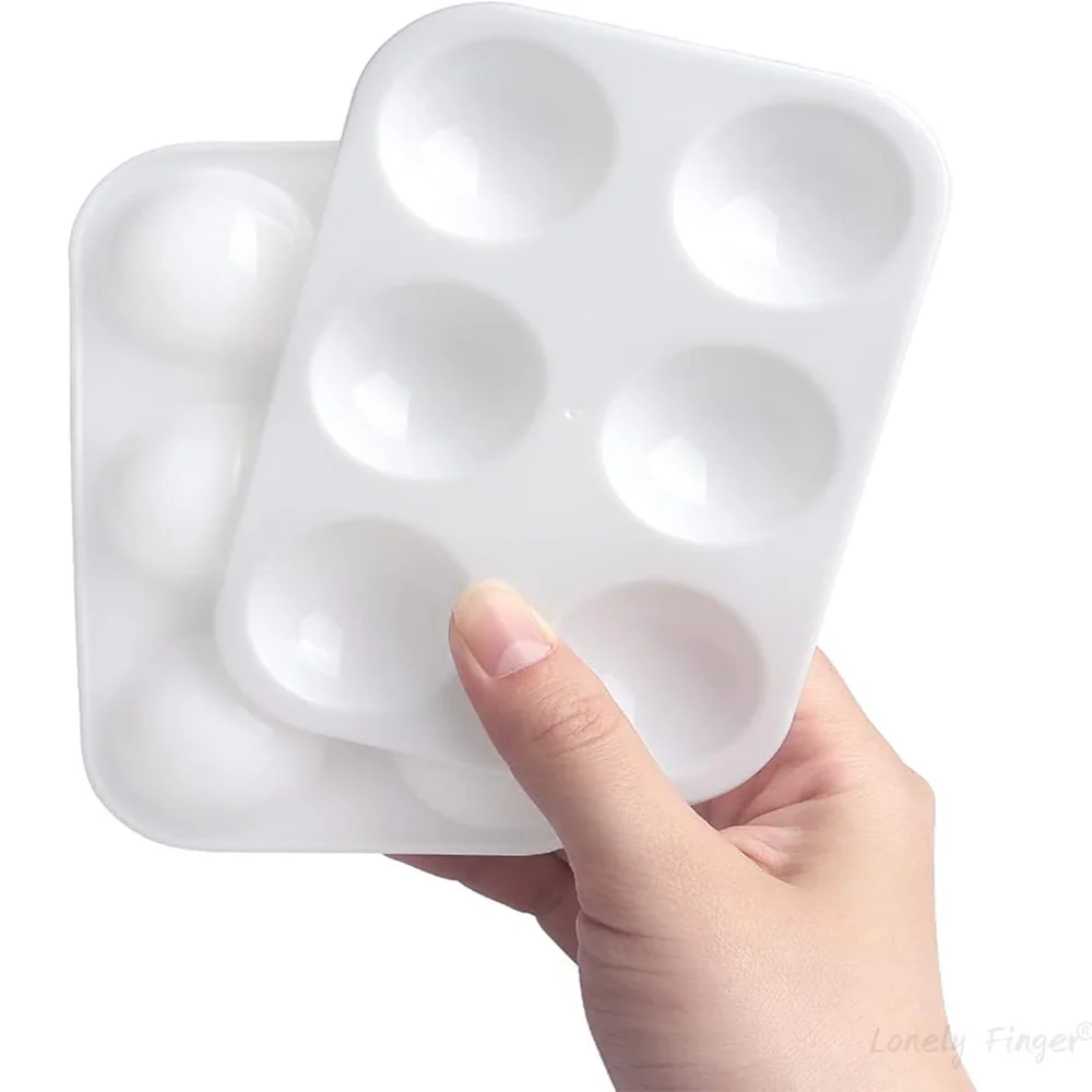 Tavolozza di Fiori, Tavolozza per Pittura in Plastica, Tavolozze per Miscelare, Bianca Tavolozza dei Colori Tavolozza di Vernice Vassoio di Miscelazione Palette di Pittura in Plastica, 17 cm, 1 Pezzo