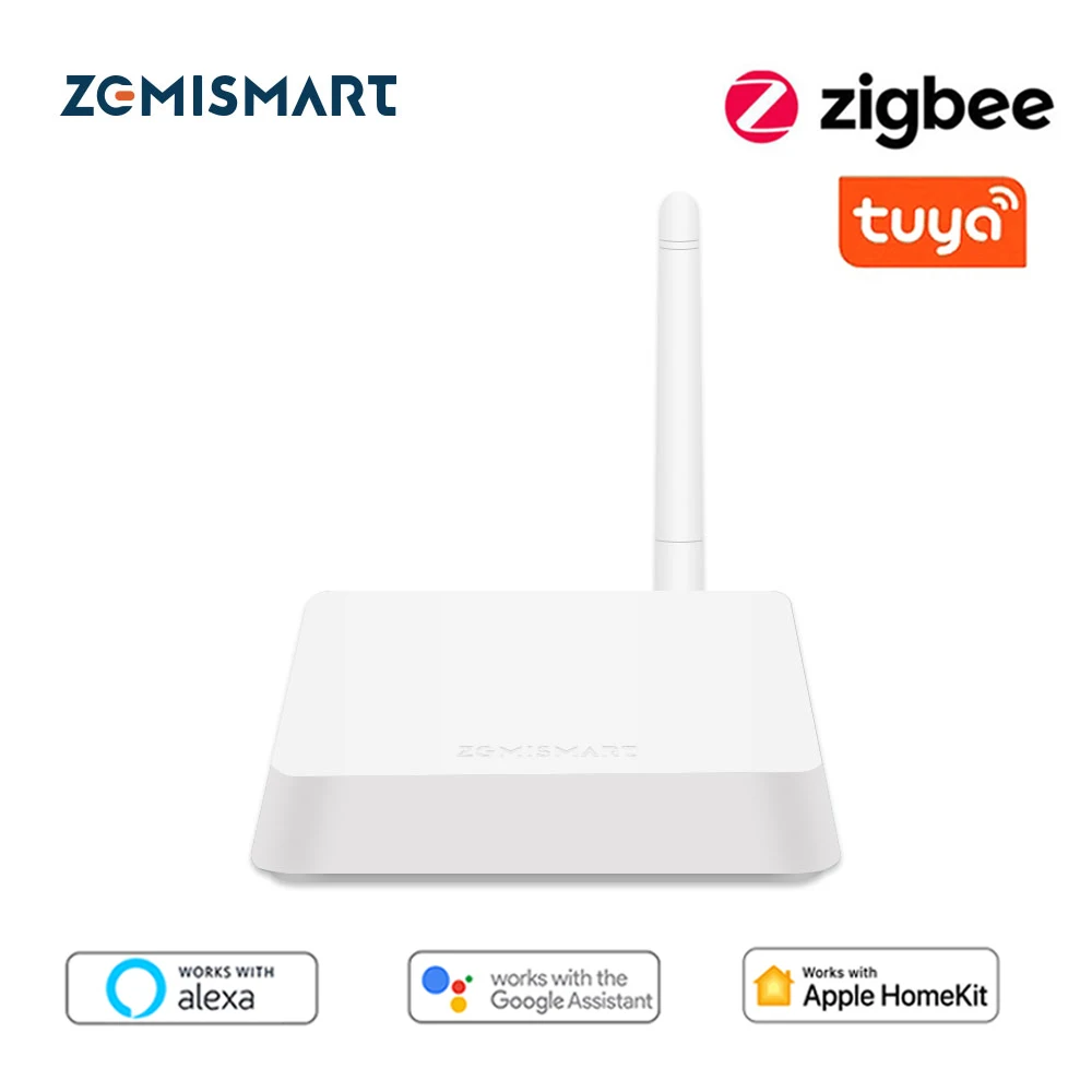 Zigbee Gateway Smart Gateway Zemismart Tuya Zigbee Gateway with Network Cable Socket Wired Connection Smart Life APP Remote Control Zigbee 3.0 Wired Hub