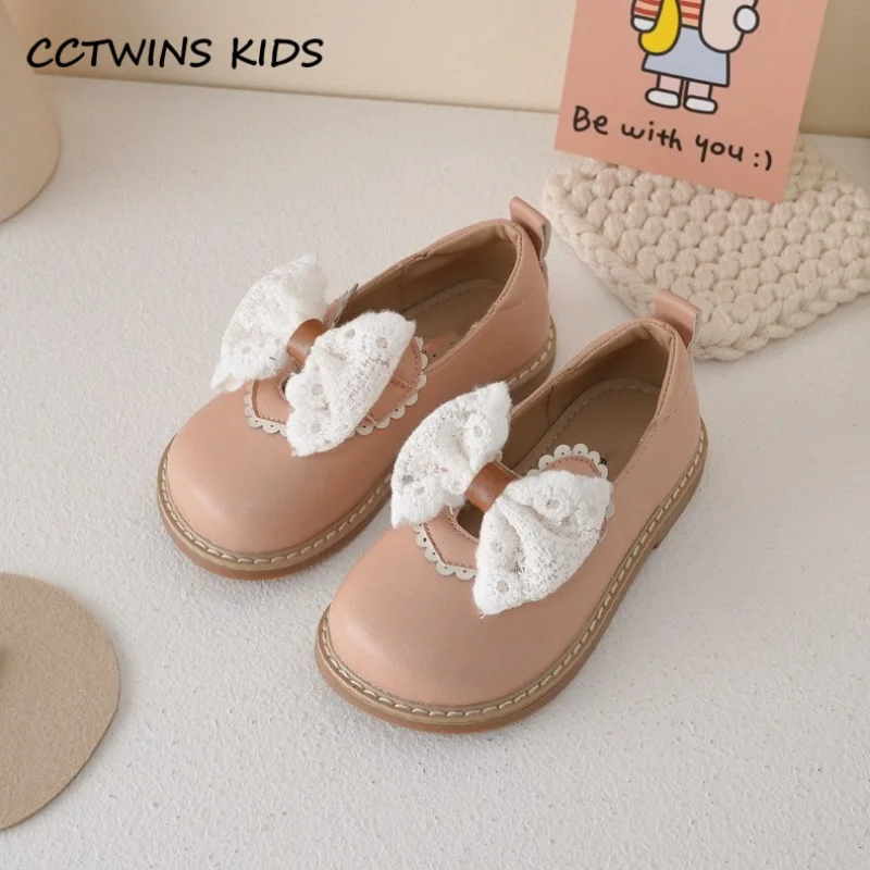 

Girls Princess Shoes 2023 Spring Fashion Mary Jane Dress Dance Baby Kids Sandals Ballet Brand Lolita Bowtie Soft Sole Pink Flats