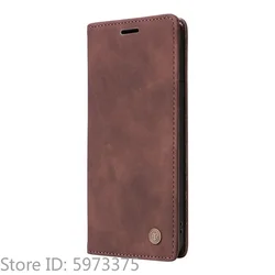 Retro Matte Luxury Flip Wallet Phone Case - Elegant Solid Colors - Galaxy A37 (Coffee)