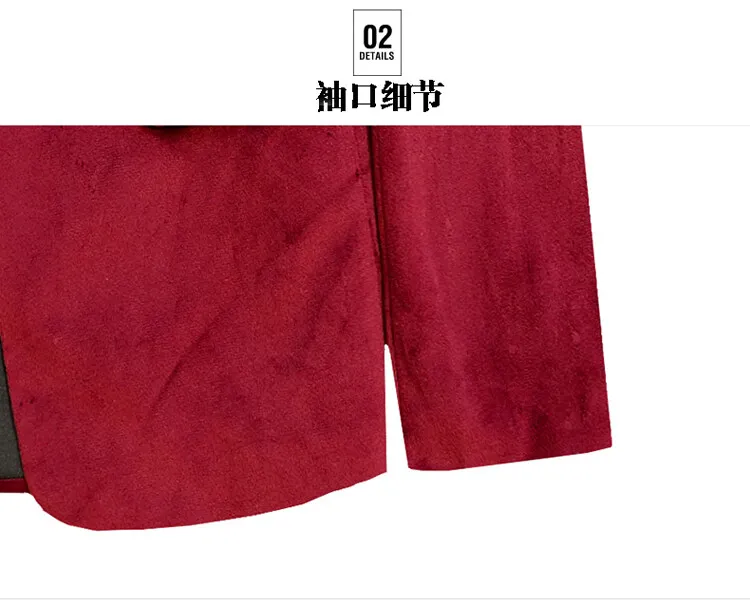 Lässige Herren-Samtkostüme in Unifarben 2026 Frühling Herbst Einknopf-Slim-Fit-Blazer Jacken Jugend Streetwear Mäntel Oberteile Kleidung – Detail 18