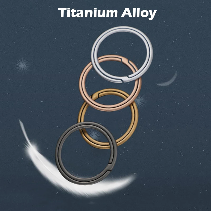 NewTitaniumKeyRingSuperLightweightKeychainsBucklePendantMan