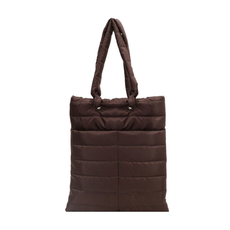 Female Shoulder Bag Large Capacity Handbag Womens Top Handle Handbag Autumn Winter Quilted Bag Student School Bag