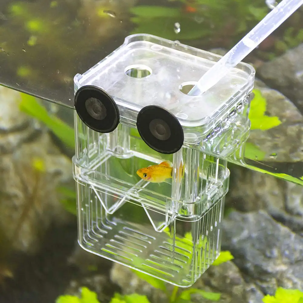 Fish Aquarium Aquarium Fish Breeder Box Durable Betta Fish Tank Breeding Isolation Box Hatching Incubator For Baby Shrimp