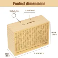Wooden Piggy Bank Money Savings Box Container For Cash Saving Treasure Coin Case Helps The Habit Of Saving Supplies 2