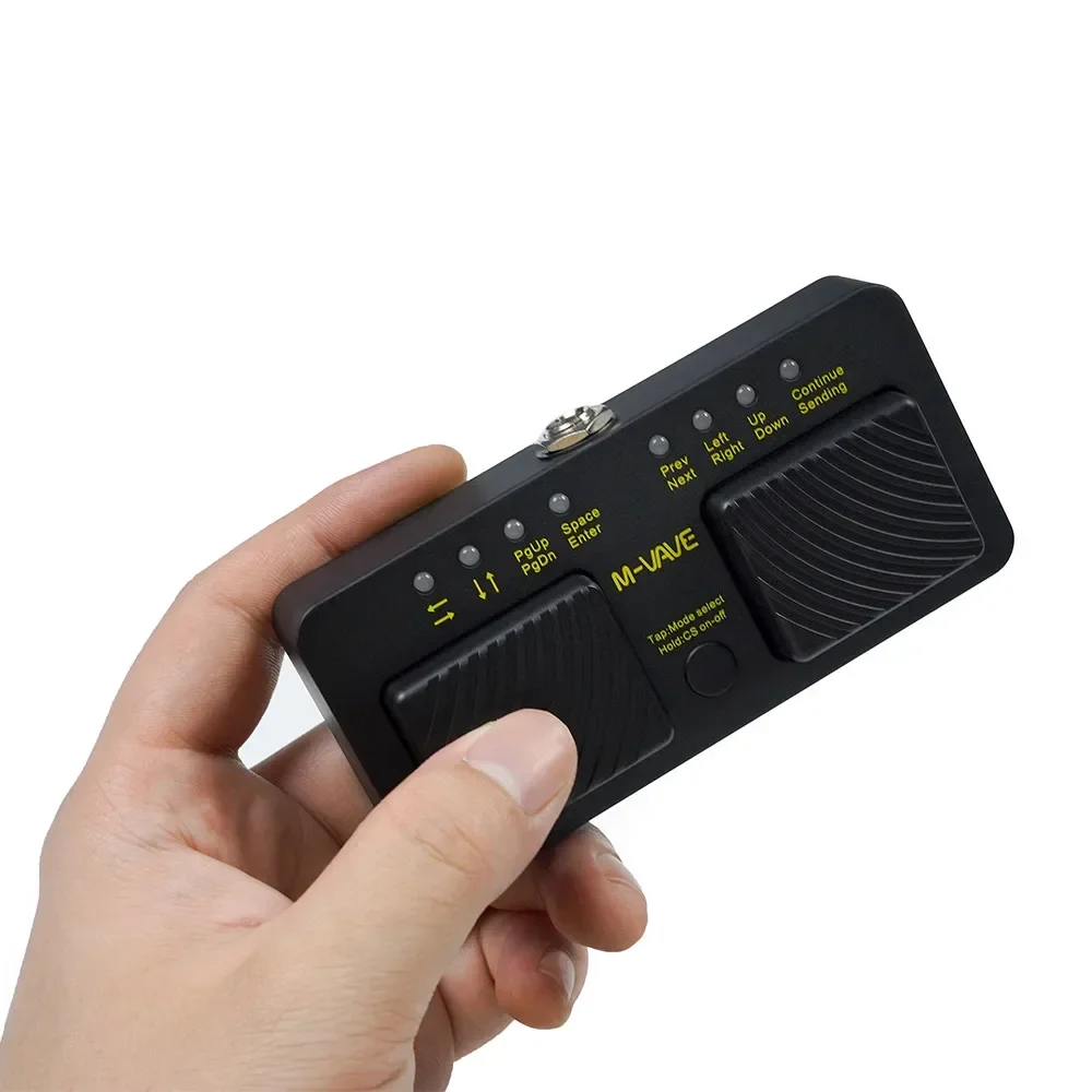 M-VAVE Cube Turner Pro Wireless Bluetooth Page Turner Silent Foot Pedal USB Rechargeable For iPad iPhone Tablet Guitar Parts