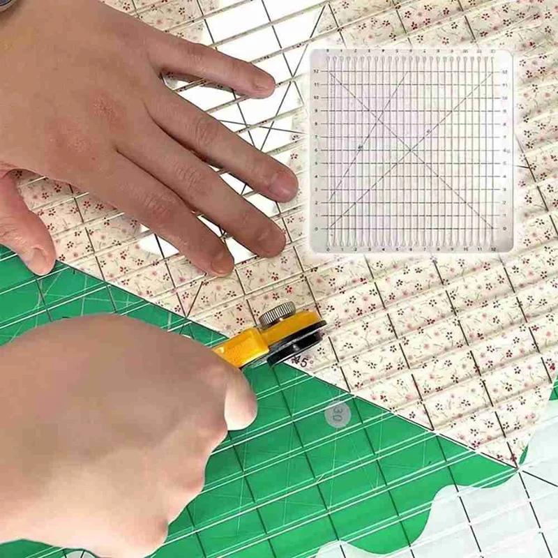 GEGE Sewing Supplies Sewing Ruler Template DIY Craft T-Shirts Ruler Patchwork 5-In-1 Quilt Cutting