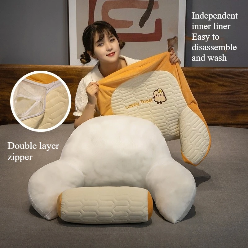 Latex style bedside cushion,Soft Reading Pillowsoft, big backrest bed pillow, sofa pillow bed reading,Ergonomic Reading Pillow