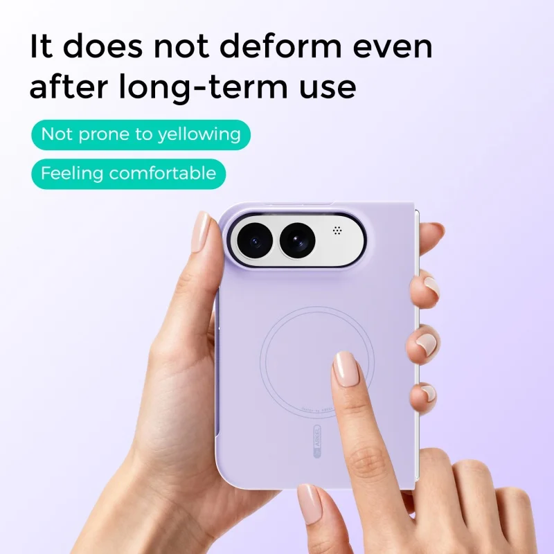 Elegant Magnetic Fold Phone Case with Luxury Skin Feel and Shockproof Hard Back Cover