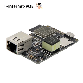 LILYGO® TTGO T-Internet-POE ESP32 Ethernet Adapter 이더넷 어댑터 LAN8720A 개발 보드 다운로더 확장 모듈 프로그래밍 가능한 하드웨어