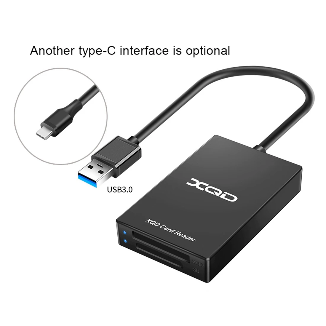 Type C USB 3.0 SD XQD Memory Card Reader Transfer for Sony M/G Series for OS Windows Computer(USB)