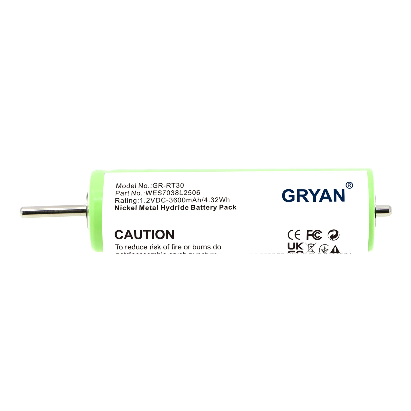 2 Batteries 2000mAh 1.2V Pour Rasoir Panasonic ES-SL41 Etc. - Neuf
