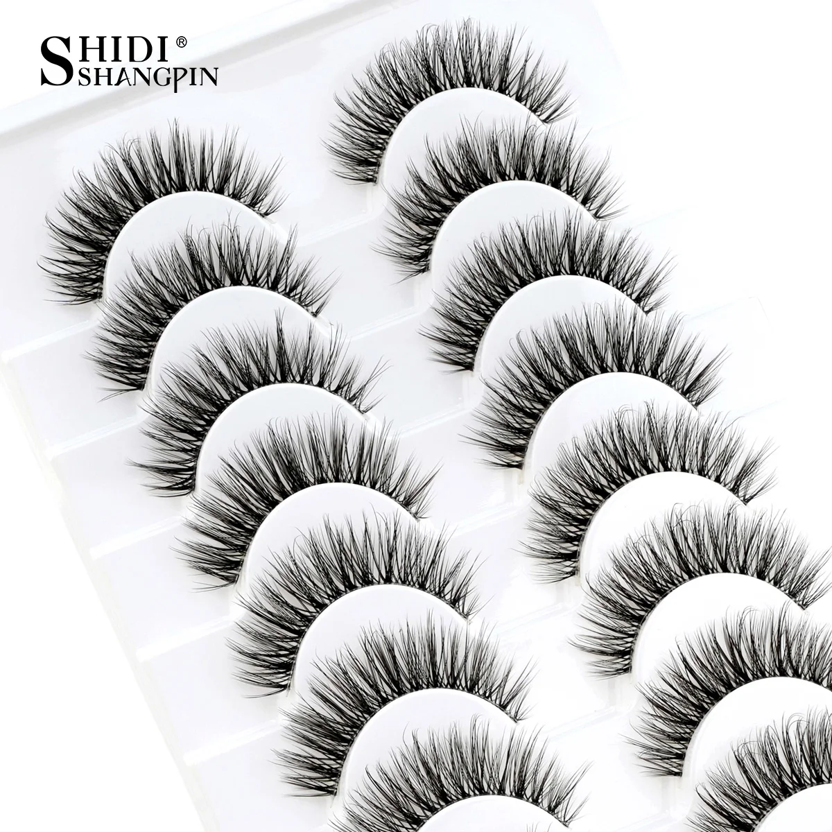 Description Picture 4 of itemFalse Lashes 3/10 Pairs 3D Mink Fluffy Natural Look Fake Eyelashes Extensions Clear Band for Cosplay Faux Cils Makeup Hotselling