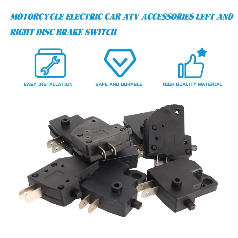 Left and Right Disc Brake Switch Front Brake Stop Light Switch Button Motorcycle Electric Car Universal ATV Accessories