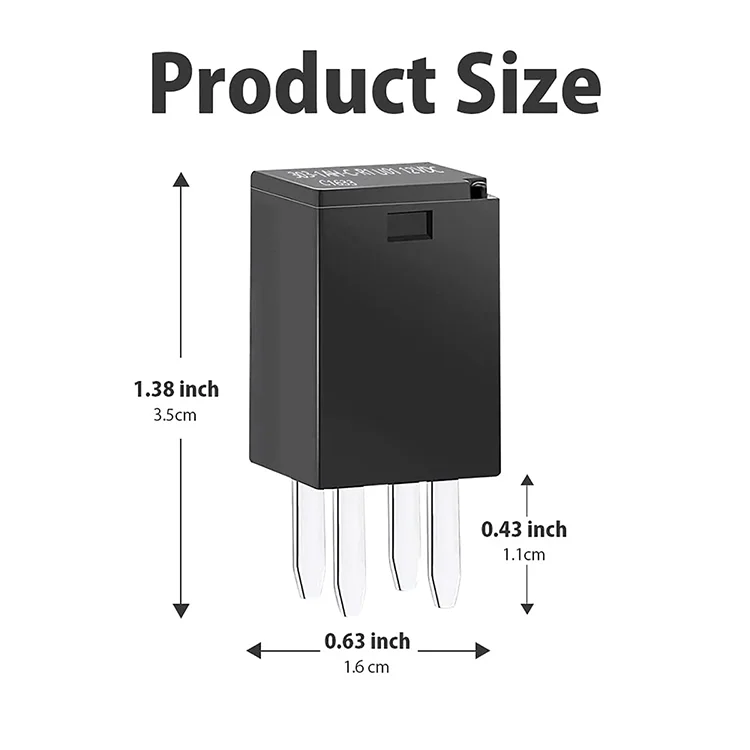 12V DC 301-1C-C-R1 U01 Kfz-Relais 35A/20A 5 Fuß Spule Bistabiles Verriegelungsrelais DPDT 30VDC 2A 1A 125VAC HFD2/005-S-L2-D Wirklich – Detail 5