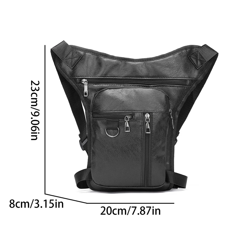 1 piece of leg bag for men and women outdoor waist bag, motorcycle and bicycle multi pocket waist bag, adjustable shoulder strap