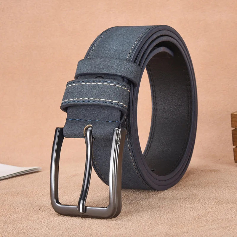 Mens Dress Belt New Men's Luxury Business Universal Alloy Buckle Leather Belt Cross-Border Bestseller Casual Fashion Accessory - 4