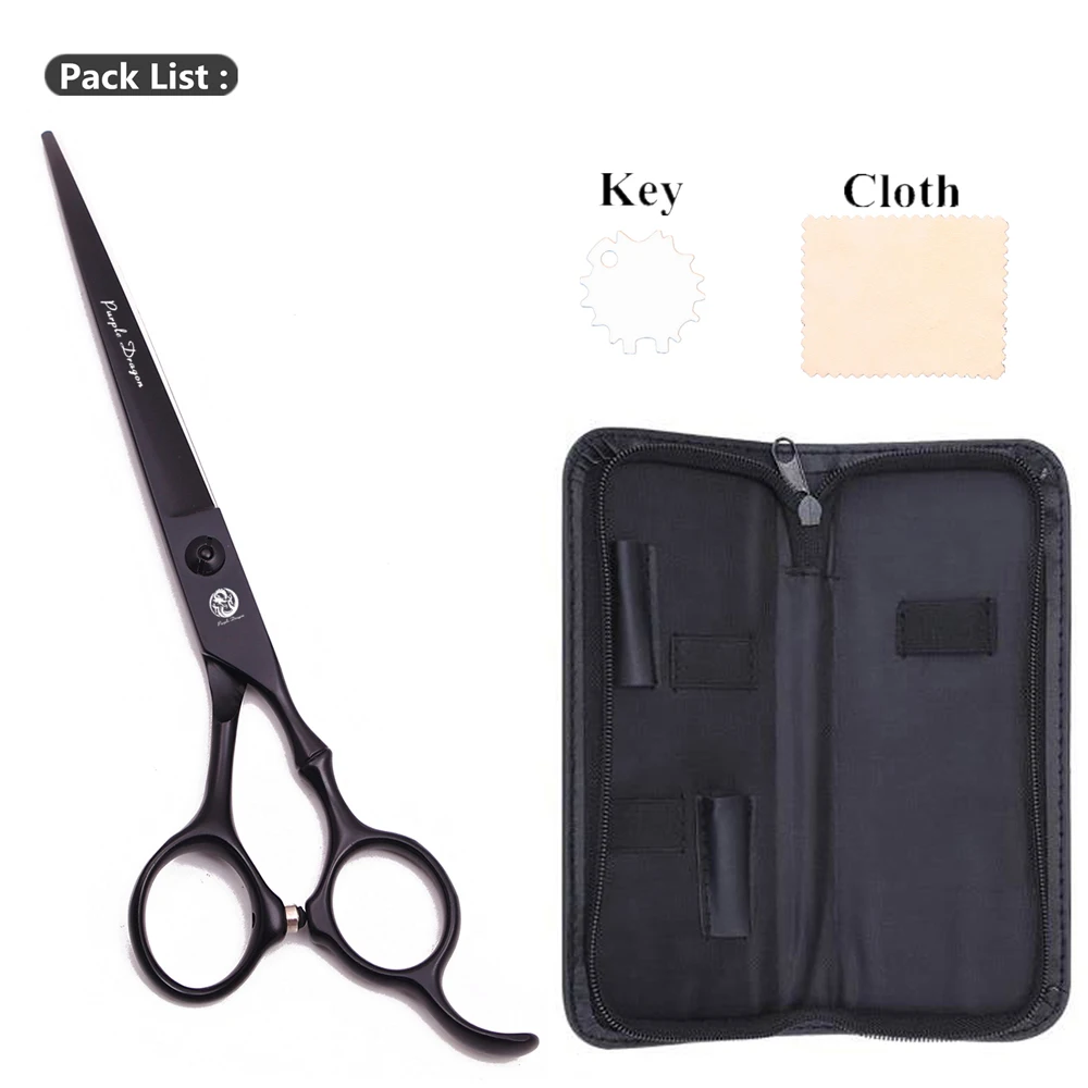 전문 헤어 가위 6.5 일본 440C 이발사 헤어 커팅 가위 미용 가위 가위 이발 가위 62 HRC Z9030