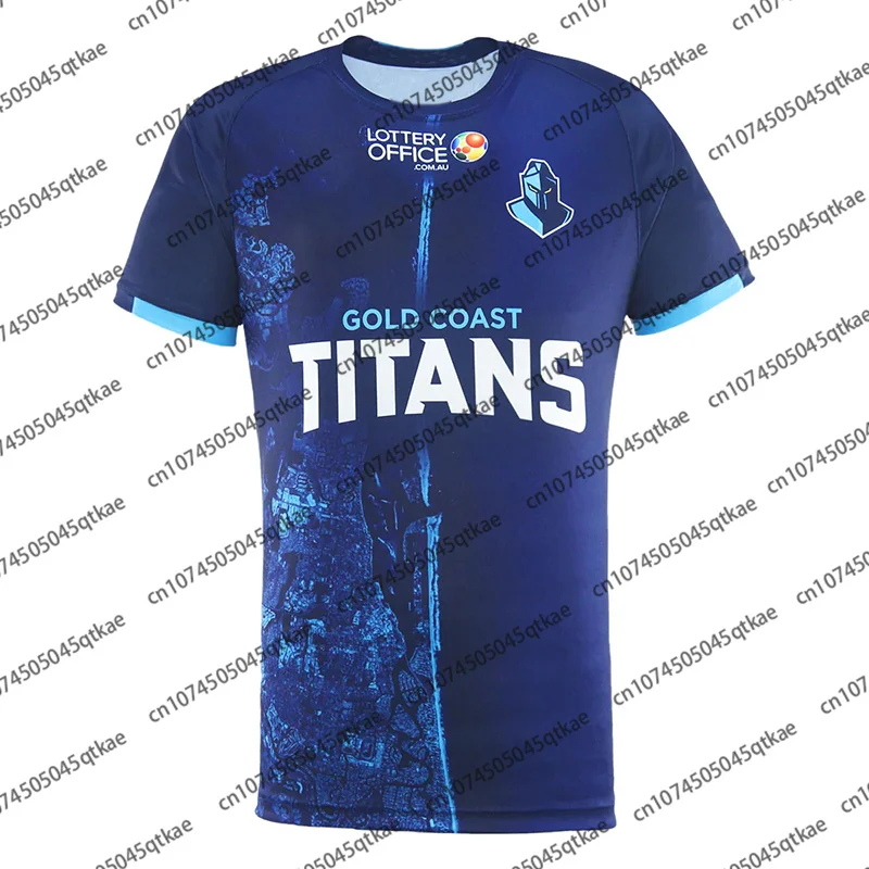 Australian NRL Gold Coast Titans Home Jersey Summer Men Women Training Tshirt Uniform Tee Top For Adult/Kid Men T Shirts Football Jersey