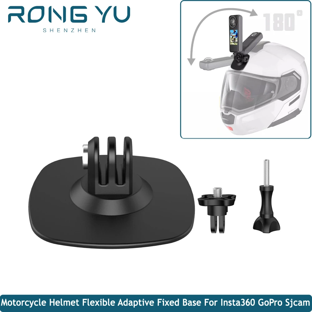 

Action Camera Flexible Adaptive Fixed Base For Insta360 Ace Pro X3 X2 GO3 GO2 Sports Camera Motorcycle Helmet Curved Flat Mounts