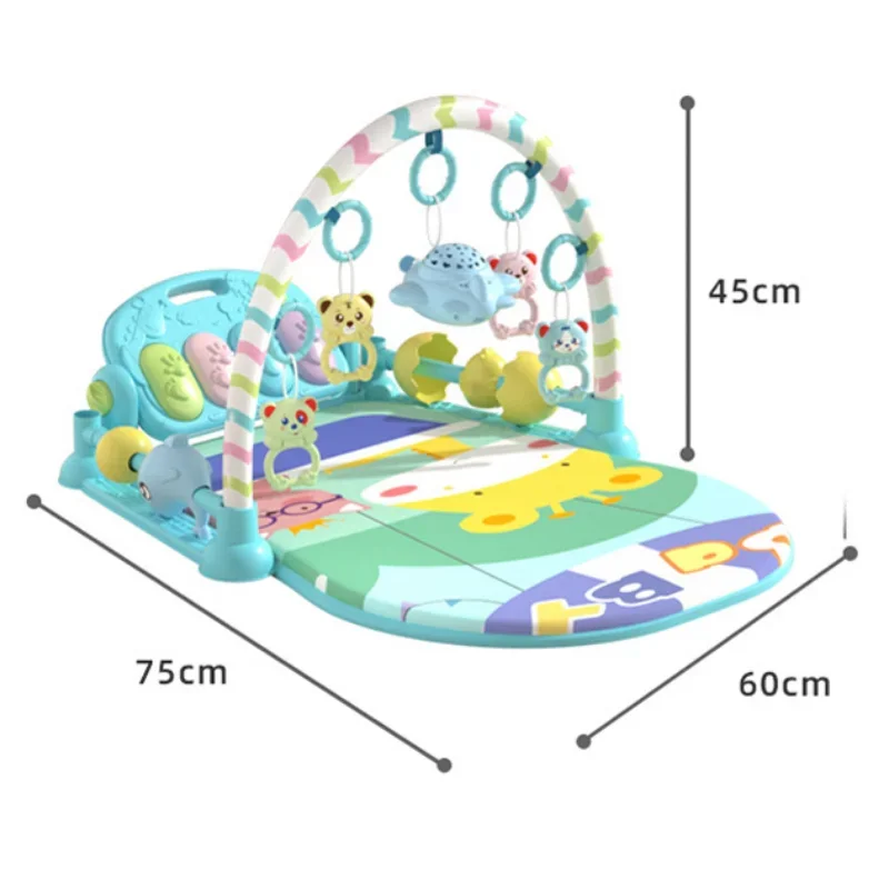 Baby Music Rack Play Mats Puzzle Carpet with Piano Keyboard Infant Crawling Activity Rug for 0-12 Months Gifts musical playmat crawling blanket