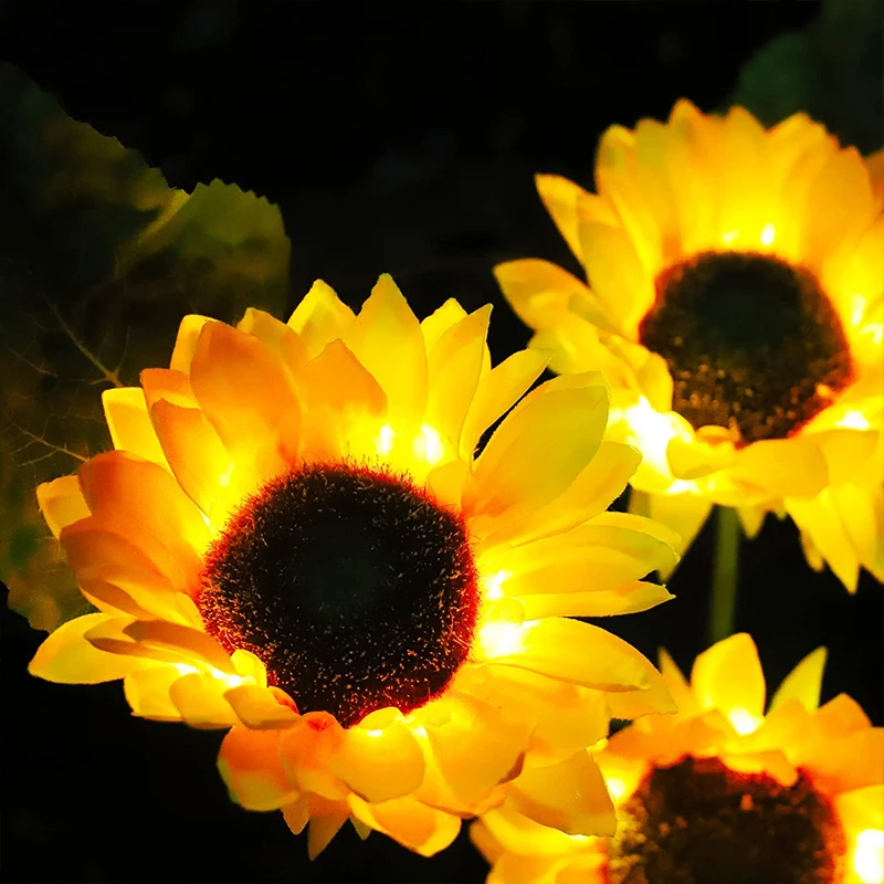 LED-Solar-Sunflower-Lights-Waterproof-Outdoor-Lawn-Lamp-Light-Sensing ...