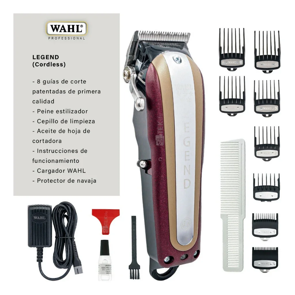 100% 오리지널 WAHL 클리퍼, 무선 레전드 헤어 클리퍼 월 8594, 충전 스탠드 포함, 5 성 시리즈