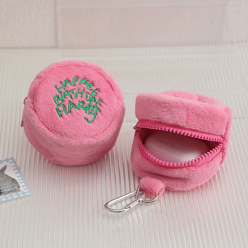 Coin Purse Pink Mini Portable for Earphone Cord Storage