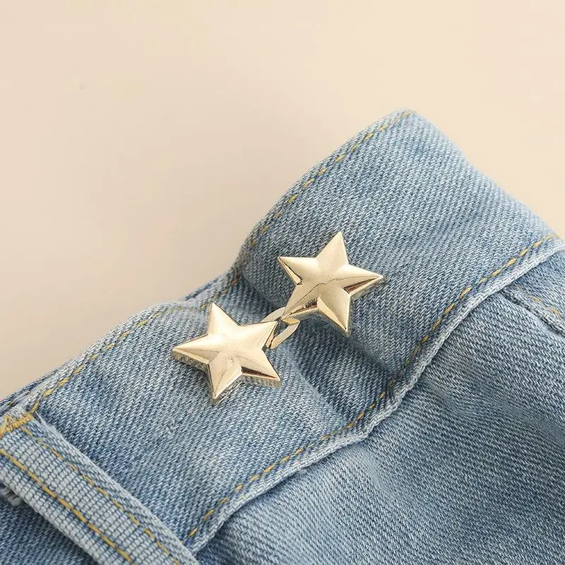 Adjustable Clips for Pants Fastener Pants Pin Retractable Button Loose Button for Waist for Jeans Perfect Fit Reduce Waist 2