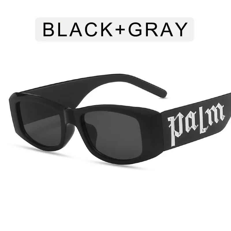 

2023 New Punk Style PALM Letters Fashion Sunglasses Black Frame Ins Hip Hop Sun Glasses Unisex for Women Men