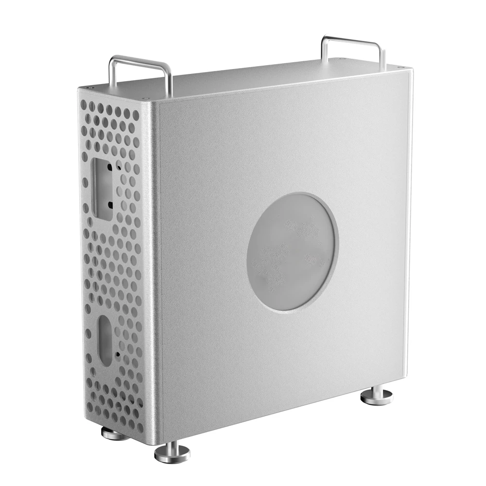 Chassis for Mac Mini M4/M4 Pro aluminum Vertical Computer Case Protective Dustproof Bracket Storage Stand DIY PC Part
